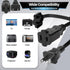 Lamroyce 1Feet 2 2-Prong 10A 125V, 1-15P 1-15R Short Prong Extension Power Cord with Safety Plug Cap, US AC Male
