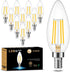 10 Pack Cotanic E12 LED Bulb, Dimmable 3000K Soft White, 60Watt Equivalent, Small Base Type B Candle Shape Chandelier