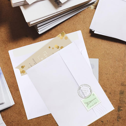 Joyberg 50 Packs 5x7 Envelopes, White A7 Self Seal Envelopes for Invitations, Weddings, Photos, Greeting Cards