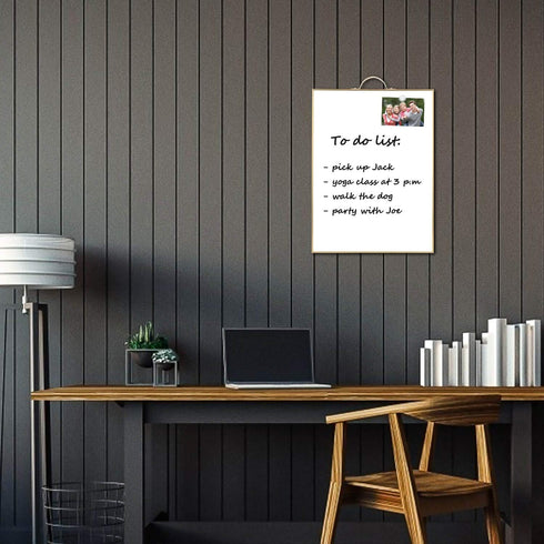 TSJ OFFICE Small White Board - 16" X 12" Portable Gold Aluminum Framed Magnetic Dry Erase Board with Handle, To Do List