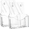 Yarlung 2 Pack Acrylic Brochure Holder, Clear Booklet Display Stand 8.5 x 11 Inches for Desk or Wall Mount