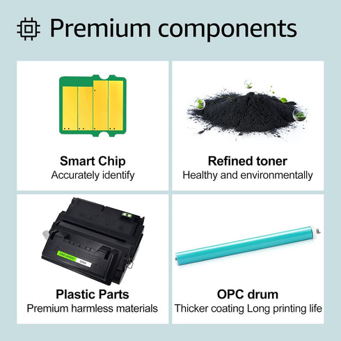 greencycle 1 PK Compatible Black Toner Cartridge Replacement for HP Q5942A Q5942, 10,000 Pages