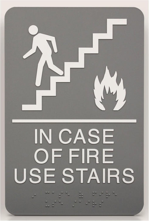 HeadLine ADA Plastic Fire Use Stairs Sign