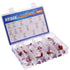 BOJACK 15 Values 150 Pcs Metallized Polypropylene Film DC Capacitor, 400V/0.01uF ~ 0.56uF, 630V/0.001uF ~ 0.068uF