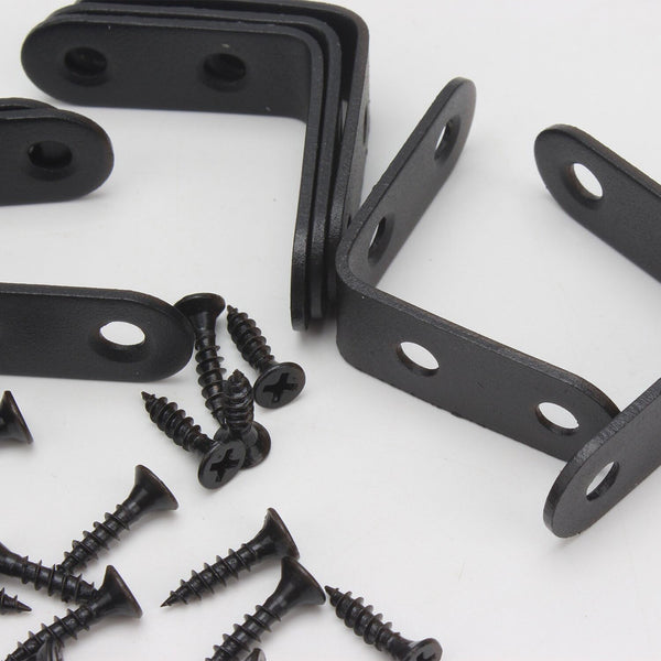XVTHOAKU 20PCS Stainless Steel L Right Angle Support Brackets 1.57x1.57 Inch Includes 80