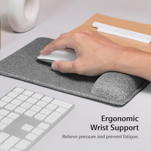 SenseAGE Large Ergonomic Mouse Pad with Wrist Support, Non-Slip Mouse Mat for Desk, Laptop & Computer (Grey)