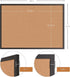 Board2by Cork Board Bulletin Board 24 x 36, Black Wood Framed, Large Wall Mounted Notice Pin Board with 16 Push Pins