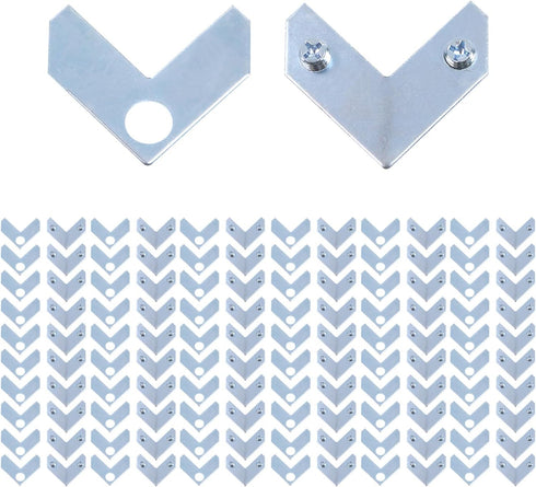 Geesatis 30PCS L-Shaped Corner Brace Plate, 35 x 13 mm Metal Picture
