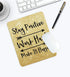 Custom Gaming Mouse Pad, Inspirational Quotes "Stay Positive Work Hard Make It Happen" Gold Glitter Black Art