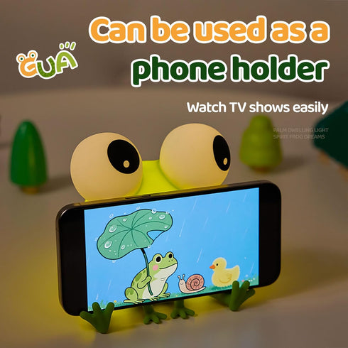 Dimmable Frog Night Light for Kids, Cute Silicone Nursery Night Light, Rechargeable Bedside Lamp, Portable Creative