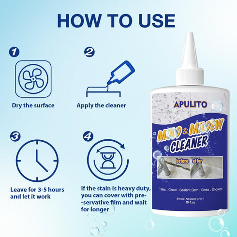 Countertop 10 Oz (Pack 2) APULITO Household cleaner Gel for Bathroom Shower Kitchen Tile Sink Fl