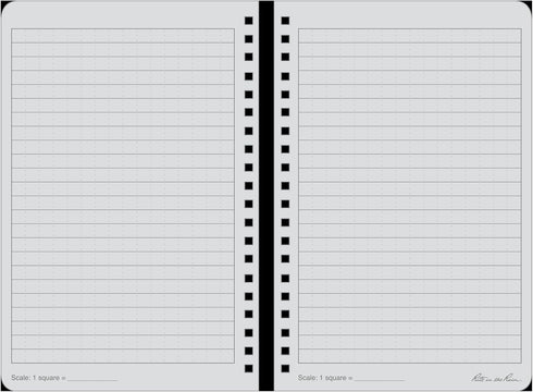 Rite in the Rain Weatherproof Side Spiral Notebook, Black Cover, 4.625" x 7", Universal Pattern (No. 773)