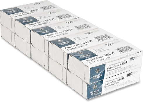 Business Source 65639 Paper Clips,Jumbo,.041 Wire Gauge,1000/PK,Silver by Business Source