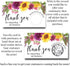 Sunflowers & Dahlias Floral Scratch & Win Package Inserts, 20 Single Sided Insert Cards for Small Businesses