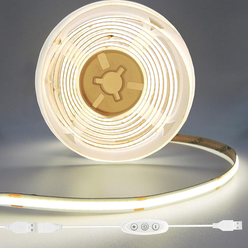 COB LED Strip Lights Natural White 4000K CRI 92+ Even Lighting Short