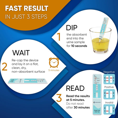 Prime Screen Alcohol ETG Urine Test 10 Pack, At Home Rapid Testing Dip Card Kit with 80 Hour Cut-Off