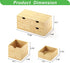 Bamboo Desk Organizer with Drawers, Mini Tabletop Storage Container for Home Office, No Assembly Required
