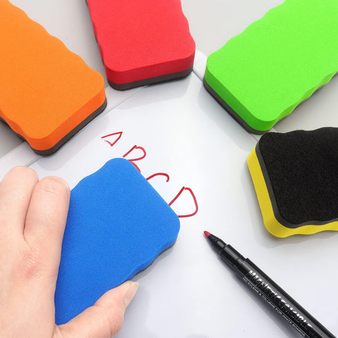 Tamaki 6 Pack Magnetic Whiteboard Eraser, Dry Erasers for Kids Classroom, 6 Colors, Wavy, 4.2 x 2.2 x 0.8 Inch