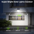 2800LM 16.4 3 1 Pack Adiding Solar Outdoor Lights, LED Flood Lights with Ft Cable, Remote Control Solar Motion Sensor