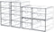 Makeup Organizer with 16 Drawers, 4 Pcs Desktop Office Supplies, Clear Accessories, Dustproof Drawer Storage