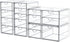 Makeup Organizer with 16 Drawers, 4 Pcs Desktop Office Supplies, Clear Accessories, Dustproof Drawer Storage