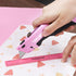 TOPLINE Retractable Pink Utility Knife, 18-Piece SK5 Blades and Dispenser Included (1 PACK, PINK)