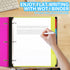 WOT I All-in-one Telescoping Binder Notebook 2PCS, Refillable 3 Ring Binder with Customized Cover, 60 Sheets Notepaper