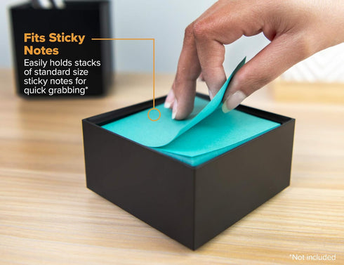 Bostitch Office Konnect Desk Organizer, Accessory Tray for Stacking Desktop Storage in Black