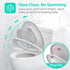 JINGZE Elongated Toilet Seat Adult/Child,Built-In Potty Training Seat, Soft Quiet Close Non-Slip Seat, Easy to Install