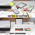 Desktop Whiteboard - Glass Dry Erase Board, 2 Pack, with Phone & Tablet Slot, 4 Markers, 1 Eraser