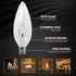 12 Pack 40W 120V E12 B10 Bulbs, Bulbs Dimmable, 2700K Seentech Base CTC Incandescent Light Transparent Candle Light