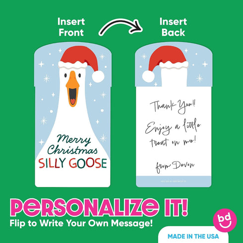 Pack, Set 8 Big Dot of Happiness Christmas Silly Goose Gift Card Holders with Envelopes, Winter Holiday Party Cash