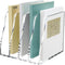 SANRUI Acrylic Desk File Organizer, 4 Vertical Compartments Clear Magazine Holder for Office Accessories Organization