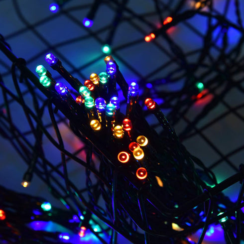 2 Pack 200 85.2ft 8 LED Solar String Lights, Modes Solar String Lights for Outside, Waterproof and Solar Powered