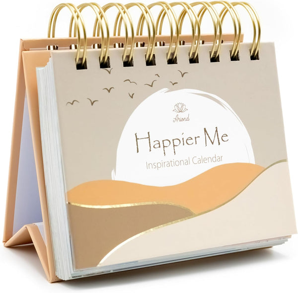 Perpetual Daily Flip Calendar - Motivational Desk Calendar with Inspirational Quotes - Gifts for Women, Coworkers, Desk
