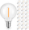 Mlambert G40 LED Replacement Light Bulbs for String Lights, Dimmable E12 Base Shatterproof Bulbs, 1W Equal to 5W, Amber
