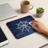 Trenstise 9.5x7.9 Inch Navy Blue Nautical Beach Mouse Pad for Desk, Vintage Coastal Boat Rudder Ocean Mousepads