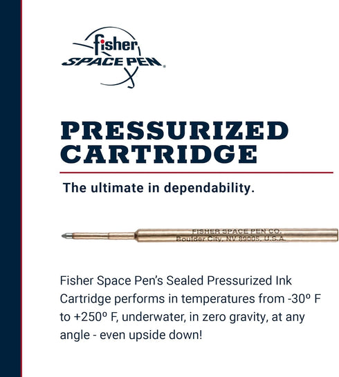 Fisher Space Pen Medium Point Pressurized Cartridge Refill, Red Ink, 1 Pack