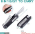 R'DEER 8 in 1 Folding Hex Key Set, Portable Bike Metric Allen Wrench Kit, Comfort Grip, Sizes 1.5mm-8mm