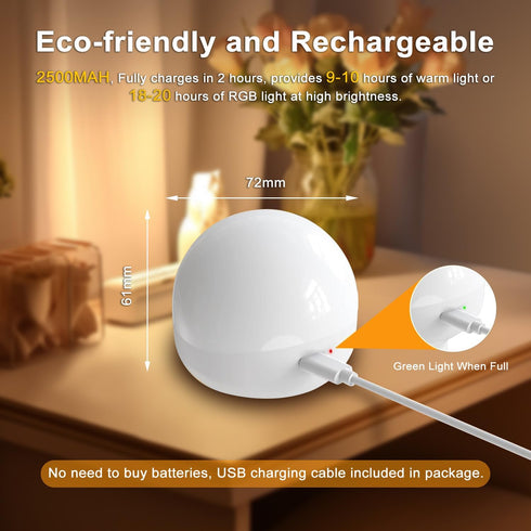 Bulbs E26 Bulb Dimmable, 3 2500mAH HISTAR Rechargeable Light for Sconce and Lamp, Battery Operated Light with Remote