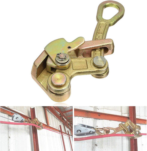 Wogoboo 4408 Lbs(2 Cable Grip Wire Gripper Steel Cable Puller Tool for Wire Rope,Pulling Ton)