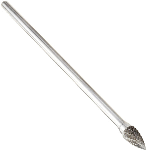 Drill America SG-3 Carbide Burr/Rotary File Tree Pointed-End Double Cut for Die Grinder 3/8" Dia. x 3/4" Cut Length