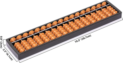 Yellow Mountain Imports Digit Standard Abacus, 10.5 Inches - Professional 17 Column Soroban Calculator