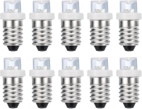 MECCANIXITY 4.5V/0.11A E10 Mini LED Light Bulbs, 10Pcs for Scientific Experiment Lighting