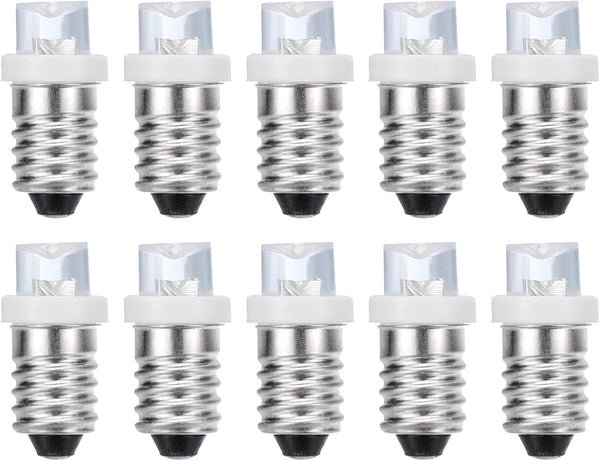 MECCANIXITY 4.5V/0.11A E10 Mini LED Light Bulbs, 10Pcs for Scientific Experiment Lighting