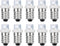 MECCANIXITY 4.5V/0.11A E10 Mini LED Light Bulbs, 10Pcs for Scientific Experiment Lighting