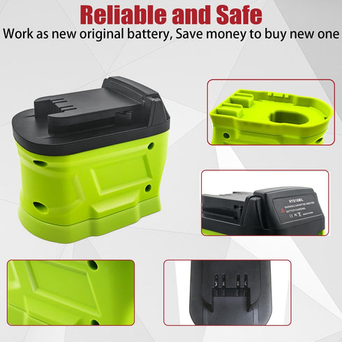 M18 Adapter for Ryobi Battery to Milwaukee 18V Tools, Convert Ryobi 18V Battery for Milwaukee M18 Tools
