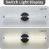 Dimmable 360 Lanhall LED Bathroom Light Fixture Modern Black Vanity Light Over Mirror Acrylic Wall Sconce Lights
