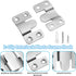 6 Pairs Flush Mount Bracket, 54 x 30mm Interlocking Picture Hanging Hooks, Stainless Steel Photo Frame Hook for
