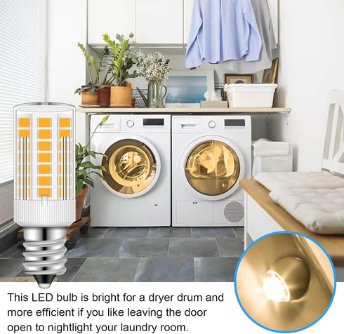 E12 Bulb 3W 25W C7 Bulbs 120V 3000K 5 Pack LED Equivalent to Replacement Frosted Type B Candelabra Base Warm White